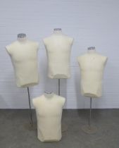 Four oversized Gents mannequins, used in High & Mighty (4)