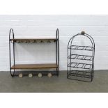 Modern hanging wall shelf and a wine rack, retailed by Made, 64 x 67cm. (2)