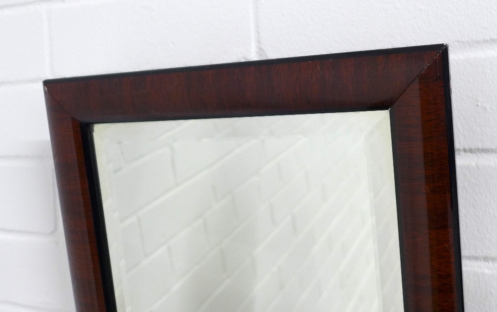 Faux rosewood wall mirror, 33 x 60cm. - Image 2 of 2