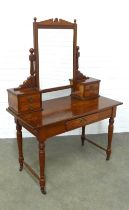 Late 19th / early 20th century mahogany dressing table, 111 x 138 x 55cm.