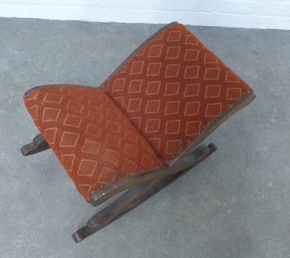 Mahogany gout stool, 34 x 64cm. - Image 2 of 2