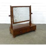 19th century mahogany dressing table mirror, with distressed glass plate 54 x 57 x 22cm.
