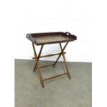 Butlers tray and stand, 69 x 76 x 48cm.