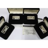 Four Millennium Group silver ingots, 1oz 999., boxed with certificates (4)