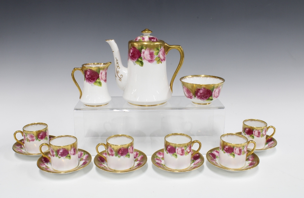 Royal Albert coffee set, comprising six coffee cans, six saucers, sugar bowl, cream jug and coffee