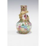 Chinese canton enamel famille rose vase of small proportions, 12cm