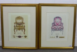 A set of four gilt framed French prints, size overall 46 x 56cm (4)