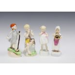 Four Royal Worcester figures, including 'Thursday's child has far to go' 3260, 'Polly put the kettle