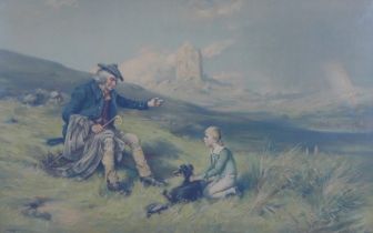 A young Walter Scott absorbing oral legends and folklore of the Scottish Borders at Smailholm Tower,