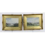 JAMES JEROME MILLER (British fl.1875-1900) a pair of watercolours to include 'The Gaunlass Valley' &