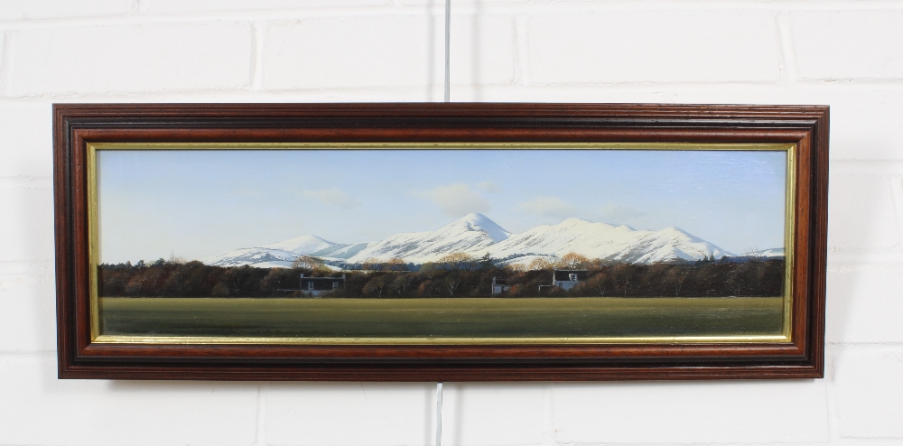 IAN S. JOHNSTONE (SCOTTISH 1957 - 2009) The Pentlands from Near Penicuik, oil on board, signed and - Image 2 of 4