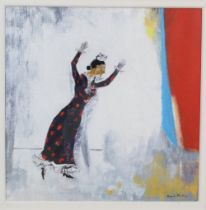 DAVID MICHIE O.B.E., R.S.A., R.G.I., F.R.S.A (SCOTTISH 1928-2015) FLAMENCO DANCER, oil on canvas,