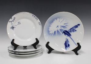 Royal Copenhagen blue and white porcelain plates (5)