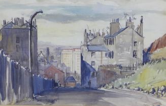 JULIET PANNETT (1911 - 2005) DUMBIEDYKES, THE CHANGING FACE OF EDINBURGH AND GLASGOW, watercolour