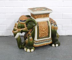 Elephant pottery veranda stool, 41cm high