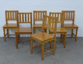 Set of six pine chairs, 44 x 87 x 41cm. (6)