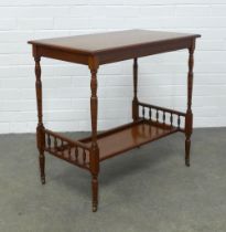 An edwardian mahogany side table with under tier, 77 x 72 x 45cm.