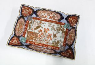 Hizen Ware Imari style rectangular dish, likely Edo - Meiji period, 26 x 20cm