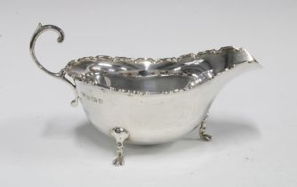 George VI silver sauce boat, Birmingham 1939