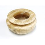 Ancient Bactrian alabaster vessel, circa 2000BC, 20cm diameter