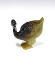 Carved jadeite duck, 9cm long