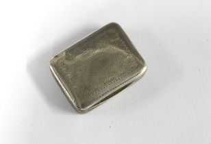 William IV silver vinaigrette, silver gilt pierced grill, Thomas Freeman, Birmingham 1830, 2.5cm