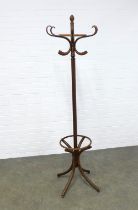 Bentwood hat and coat stand, 61 x 196cm.