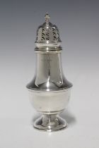 George VI silver sugar castor, Birmingham 1938, 18cm