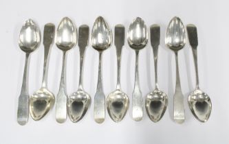 Set of ten George III Scottish silver spoons, Alexander Henderson, Edinburgh 1810, (10)