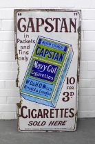 An early 20th century Capstan Navy Cut Cigarettes enamel sign, 46 x 92cm.