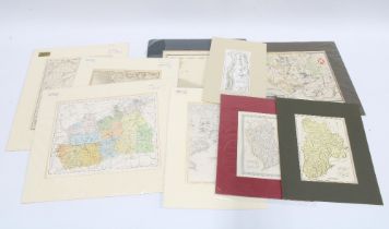 A quantity of cad mounted coloured maps to include Road from Tarbet Inn to Crienlarach, The County