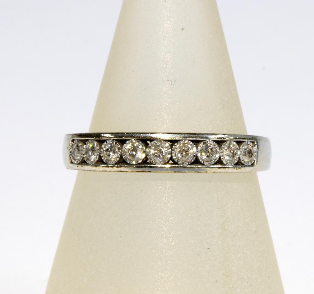 9ct white gold & diamond eternity ring - Image 2 of 5