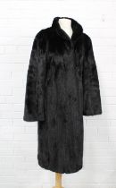 Sage mink full length fur coat with braided lining