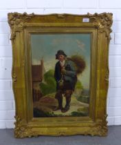 Gilt framed oiliograph, 38 x 56cm