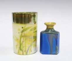 MARGERY CLINTON (SCOTTISH, 1931-2005), two studio pottery lustre vases to include a small flask form