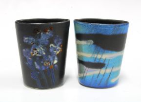 MARGERY CLINTON (SCOTTISH, 1931-2005), two studio pottery lustre vases, signed with initials (2)