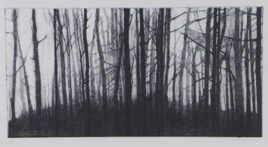 WENDY SUTHERLAND, TREE LANDSCAPE, FRAMED PRINT, SIGNED IN PENCIL AND NUMBERED 1/10, 54 X 30cm