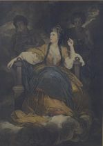 MRS SIMMONS, Joshua Reynolds print, under glass within a giltwood frame, size including frame 70 x