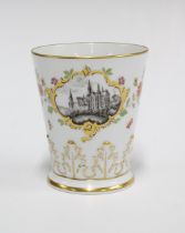 Meissen porcelain beaker, from the Friends of Meissen Series, with the view of Meissen Albrechtsburg
