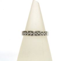 9ct white gold & diamond eternity ring