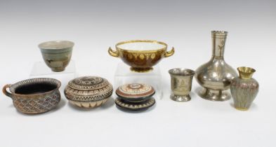 Mixed pottery to include a studio pottery bowl and middle eastern style pottery, etc (a lot)