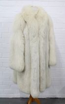 Pellicceria Milanese three quarter length white fur jacket