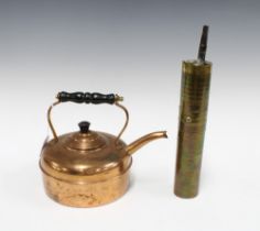 Copper kettle together with a Turkish brass coffee grinder (2)