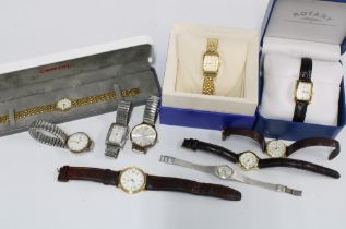 A collection of ladies wristwatches to include Rotary, Tissot and Certina, with boxes together