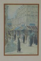 Abdul Wahab Al Koheji (b.1945), coloured print, framed under glass, 23 x 34cm