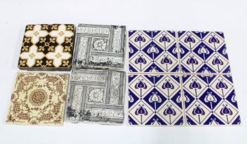 Four Victorian tiles to include Minton, 15cm, together with four H&R Johnson tiles (8)