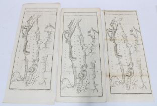 18th century double side road maps to include The Road From Inveraray to Tarbert and Campleton