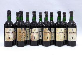 Eleven bottles of Sandeman vintage 1967 port, bottled in 1969 (11)