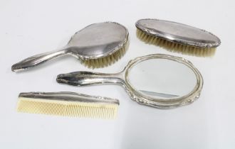 Silver plated dressing table brush set (4)