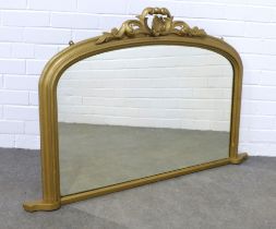 Gilt framed overmantle mirror, 115 x 74cm.